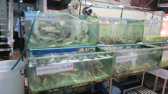 Sea food -ravintolan tarjontaa