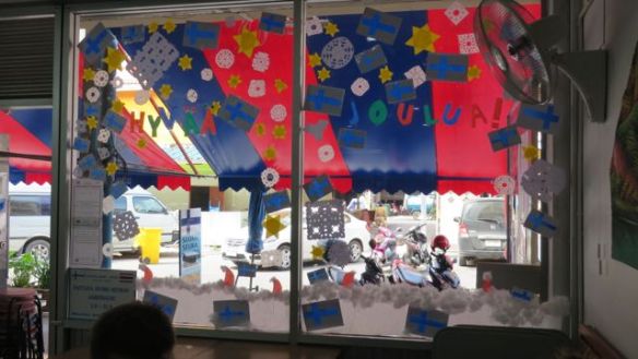 Keskelle tulevia lumiukkotarroja lukuunottamatta valmis!