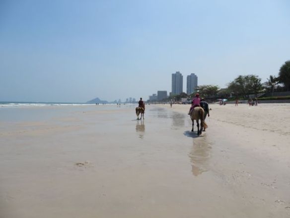 Ranta jatkuu kaukana siintävälle kalliolle saakka, ja toiseen suuntaan kilometrien päähän